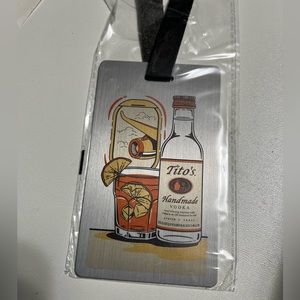 Tito’s Vodka Metal Luggage Tag
